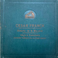 Disque Gramophone : Cortot - Violin Sonata No. 9